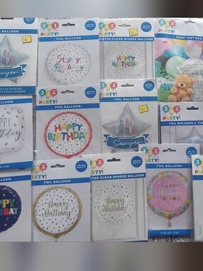 321 Party 22 Foil Birthday Balloons New
